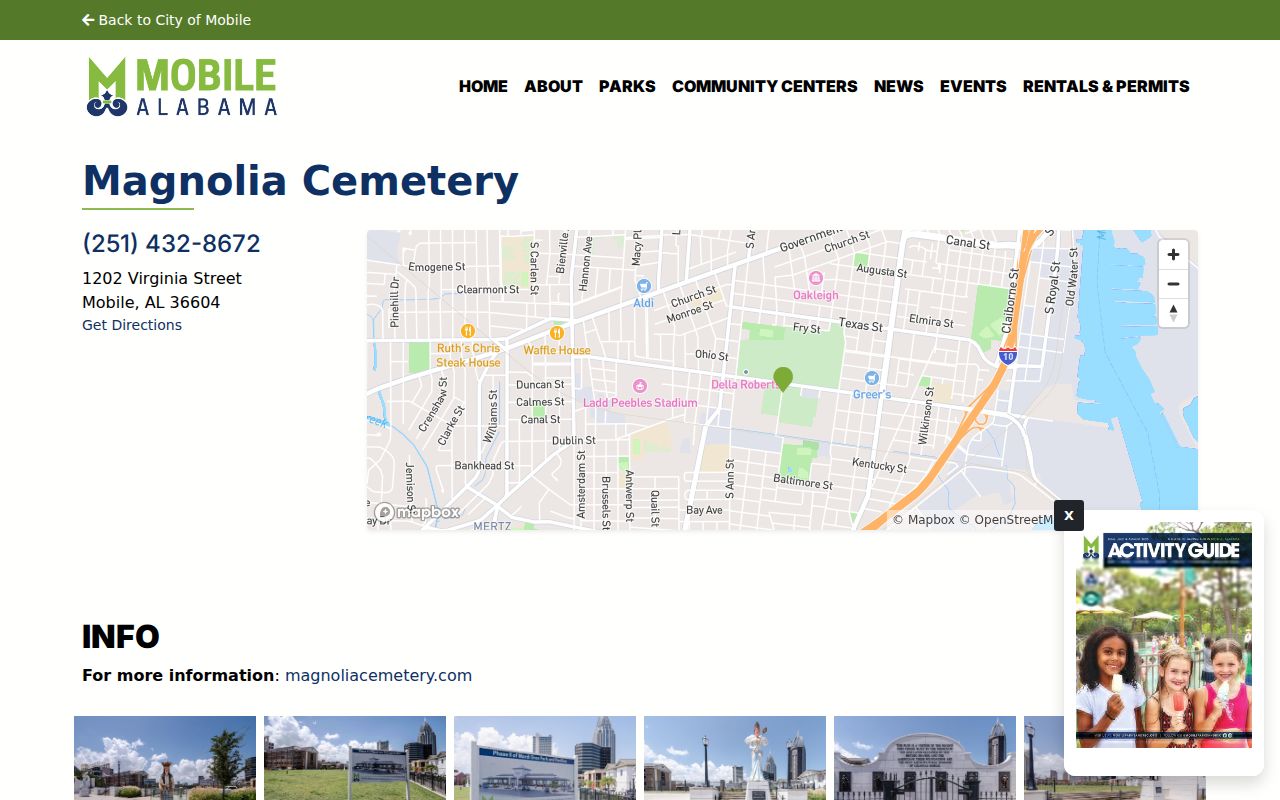 Mobile County neighbors Magnolia Cemetery records source