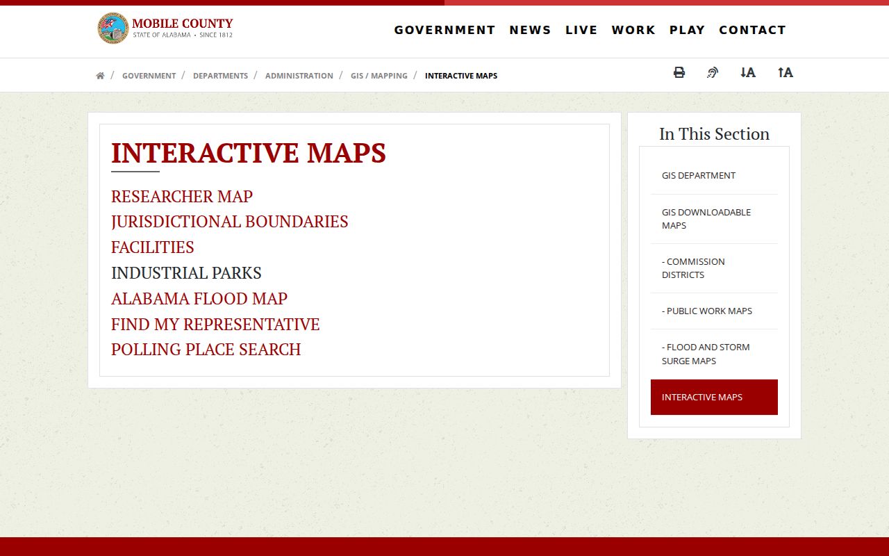 Mobile County ZIP code directory county GIS boundary maps